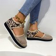 thumbnail image 1 of Sandalias de mujer, zapatos de playa calados de red de verano, sandalias de tacón plano con estampado de leopardo Wmkox8yii  FOPL282, 1 of 9