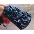 thumbnail image 2 of Green Black Natural A Jade jadeite Pendant Dragon Bead Necklace 590282 TN, 2 of 9