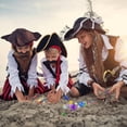 thumbnail image 4 of 10 diamantes grandes de colores engastados con caja de tesoros pirata Juego de juguetes de buceo con gemas para natación de verano Regalos QBO, 4 of 5