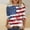 04Multicolor, variant on asdoklhq Plus Size 4th Of July Tshirts American Flag Shirts Women's Independence Day Printed Round-neck Three-quarter Sleeve T-shirt Loose Three-quarter Sleeve Round-neck Top/shirt Multicolor 2X