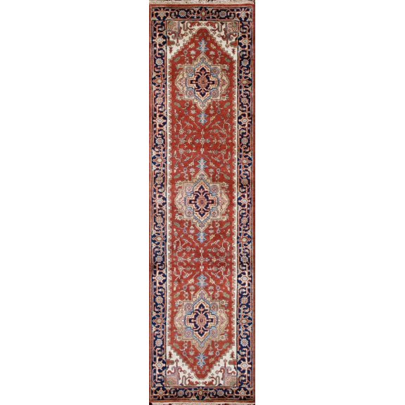 Pasargad Home pb-10b 2.08x22 2 ft. 8 in. x 21 ft. 10 in. Serapi Collection Hand-Knotted Wool Rug