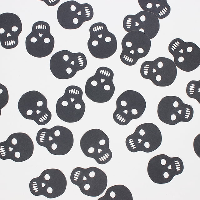 Confeti de calavera y calabazas, decoración de mesa de confeti de calavera para fiesta temática de terror sangriento de Halloween, 500 unidades