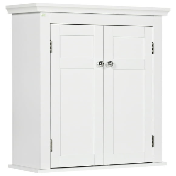 kleankin Bathroom Wall Cabinet Medicine Cabinet with Shelves, White
