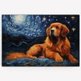 thumbnail image 3 of Tibetan Mastiff Dog Canvas Van Gogh Starry Night Wall Art Gifts Canvas Wall Art Frame Music Artist Customized Canvas Framed Photo Art Work For The Bedroom(Gifts For Dog Lover ), 3 of 6
