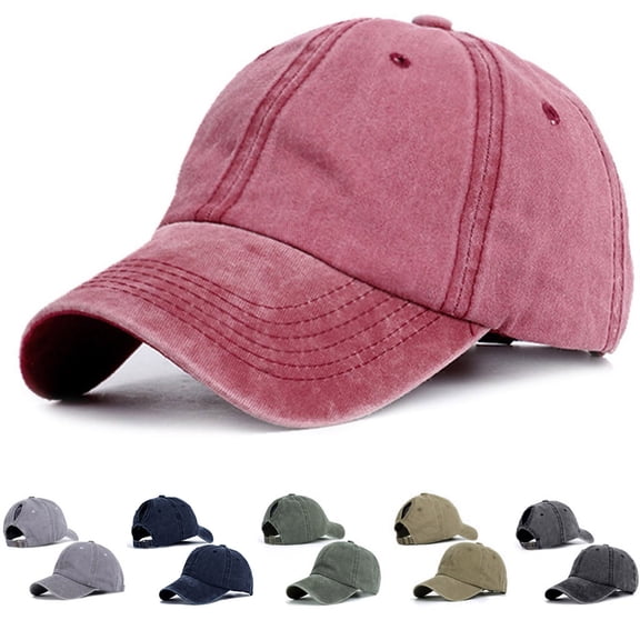Hot Sales Under $5 Grey Ladies Hats GIJNRIUIUA Cap Hat Trucker Unisex Buns Plain Baseball Visor Ponytail Messy Baseball Caps Women's Hats & Caps