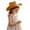 Orange - One Size, variant on Kids Casual Solid Colour Stitching Summer Western Fashion Cowboy Wide Brim Travel Sun Hat Casual Wine - One Size