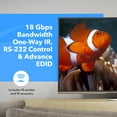thumbnail image 3 of 1x2 4K HDMI Extender Splitter over Single CAT6/7 Up to 230 ft - Ipcolor Technology 18 Gbps, Bi-Directional IR, RS-232, EDID (UHD12-IPC230-K), 3 of 9