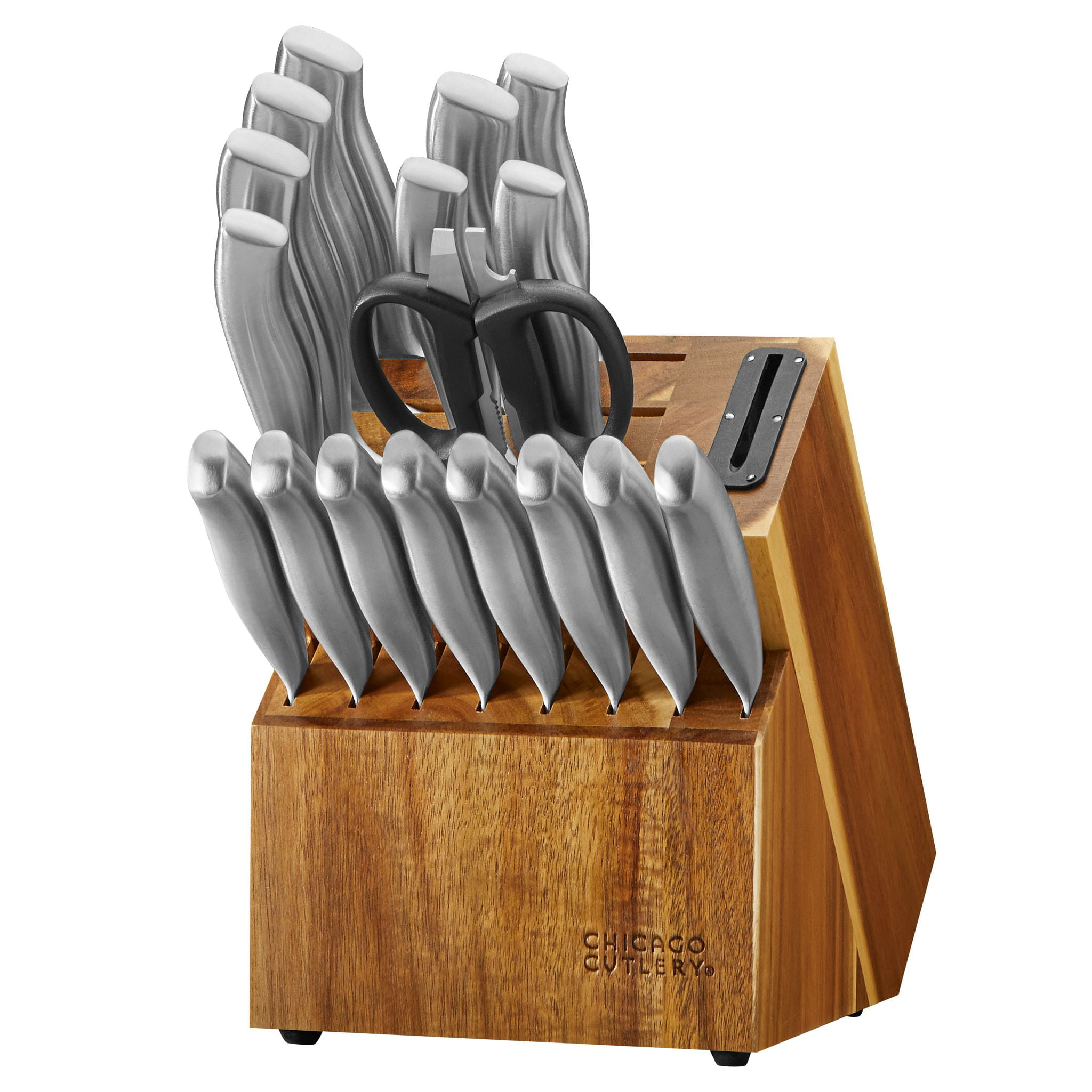 Chicago Cutlery Insignia Steel 18-Piece Kitchen Knife Block Set with Sharpener