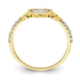 thumbnail image 2 of Primal Gold 10 Karat Yellow Gold Cubic Zirconia Fancy Heart Ring, 2 of 7