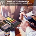 thumbnail image 4 of for iPhone 11 Wallet Case for Women Girls, PU Leather Flower Pattern, Card Slots Kickstand Wrist Strap Drop Protective TPU Back Cover with Magnetic Clasp for iPhone 11, Black, 4 of 7