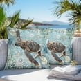 thumbnail image 4 of Ocean Turtle Outdoor Pillow Covers Pack of 2 Nautical Retro Beige Starfish Sealife Waterproof Throw Pillow Covers Decorative Cushion Cases for Patio Garden Tent Balcony Couch 16x16 inch, 4 of 8