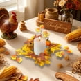 thumbnail image 4 of Fall Pumpkin & Maple Leaf Tabletop Candle Wreath, Halloween Harvest Festival Decorative Garland, Mini Desktop Centerpiece for Home Dining Table Thanksgiving Holiday Atmosphere Decoration, 4 of 6