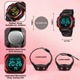 thumbnail image 3 of Kids Sport Digital Watch with Shockproof Silicone Strap,50M Waterproof ,Alarm, Stopwatch ,Outdoor Wristwatch for Boys Girls Gift for Kids, 3 of 7
