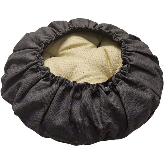 16 Inch Dark Gray Round Memory Foam Bar Stool Cushion Non Slip Elastic Band Seat Cover