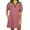 Hot Pink, variant on Summer Dresses for Women 2025, Women's Summer Lapel Collared V Neck Striped Dress Casual Short Sleeve Dresses(Hot Pink,S)
