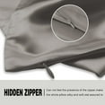 thumbnail image 4 of Fusion Natural Mulberry Silk Pillowcase with Hidden Zipper for Hair and Skin Standard Size 20"X 26" Soft Breathable Smooth Cooling Pillow Covers for Sleeping(Gray,1Pcs), 4 of 6