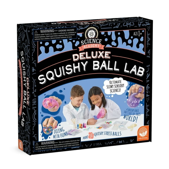 MindWare Science Academy Deluxe Squishy Ball Lab, Child, Multicolor, 10 Pieces