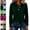 19# Dark Green, variant on Women's Polo Shirts Golf Henely Button Down Tops Collared 3/4 Sleeve Tunic Work Blouses Plain Lightweight Clothes Army Green L