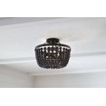 thumbnail image 5 of Hampton Bay Cayman 13 in. 2-Light Black Beaded Semi-Flush Mount Ceiling Light Fixture with Black Beaded Shade, 5 of 7