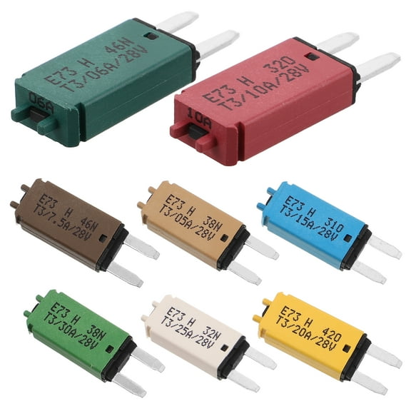 unbranded 8Pcs Mini Auto Reset Circuit Breaker Fuse Kit Self- for Car RV Marine Low Profile Automotive Truck Boat Fuse Assortment