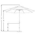 thumbnail image 3 of California Umbrella Tahoe Series Patio Market Umbrella in Pacifica with Aluminum Pole Aluminum Ribs Crank Lift, 3 of 3