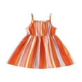 thumbnail image 1 of Petites Filles Princesse Robe Rayures Dot Print Robe Décontractée A-Ligne Robe pour la Plage Partie Vêtements Mignons 4-5 Ans, 1 of 8