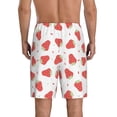 thumbnail image 2 of Yiaed Hand Drawn Strawberry for Men's Soft Sleep Pajama Short Lounging Pajama Shorts-Small, 2 of 8
