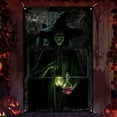 thumbnail image 2 of YIKA Halloween Decoration Halloween Window Cover Holiday Background Horror Witch Theme Simulation Window Party Ambiance Arrangement Singlesided 47x31.5in Halloween Ornaments, 2 of 8