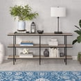 thumbnail image 3 of Henn&Hart 64" Antiqued Gray Oak/Metal Console Table, 3 of 10