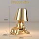 thumbnail image 3 of Bedside Touch Control Table Lamp, Golden Man Statue Led Table Lamp, Usb Rechargeable, 3-speed Dimmer, Home Living Room Office Decorative Table Lamp, 3 of 4