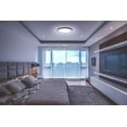 thumbnail image 4 of Plafón LED 28W Blanco frío 6500K Lámparas de techo negras ultrafinas para baño Dormitorio Salón Cocina Oficina Ø30cm JFHHH pequeña, 4 of 5