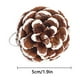 thumbnail image 3 of pstuiky Adorno navideño para árbol de Navidad con piñas naturales de bordes blancos. Decoraciones navideñas con piñas naturales de bordes blancos (9 piezas/6 piezas)., 3 of 5