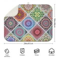 thumbnail image 2 of Floral boho countertop drying mat 18x24 Inch made with microfiber, washable and great for coffee makers or drying stations, 2 of 5