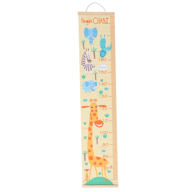 Nordic Style Children Wall Ruler Hanging Growth Chart Oil Canvas Height Growth Chart Wall Hanging Painting (Giraffe)