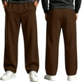 thumbnail image 4 of LONKITO Mens Sweatpants with Pockets Athletic Workout Jogger Pants Elastic Waist Drawstring Baggy Sweatpants Open Bottom Size XXL, 4 of 7