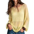 thumbnail image 2 of Women Oversized Sweater Scoop Neck Long Sleeve Knit Top, 2 of 5