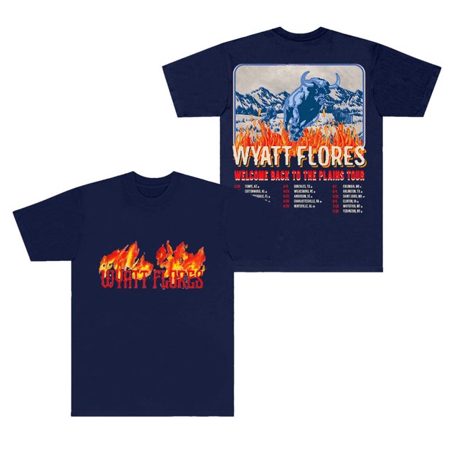 Wyatt Flores Playera Merch Unisex Manga Corta Verano Gira Bienvenido a las Llanuras 2025