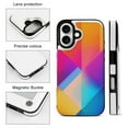 thumbnail image 3 of Compatible with iPhone 11 12 13 mini 14 15 16 Pro Max Plus Wallet Case with Card Holder, PU Leather Kickstand Card Slots Case ( Gradient Geometric Abstract, iPhone 15 Plus), 3 of 7