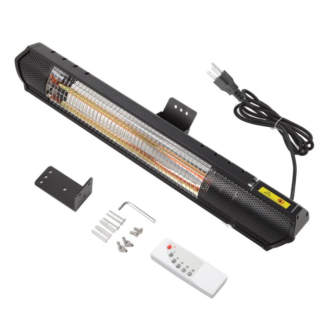 Electric Outdoor Heater Waterproof Portable Wall Ceiling Infrared Patio Heater with Remote Control for Home Backyard Office and Room US Plug 110V