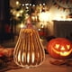thumbnail image 5 of Decoración de calabazas de cristal para el hogar, accesorios de linternas LED para otoño, Acción de Gracias y Dorado 2, 5 of 8