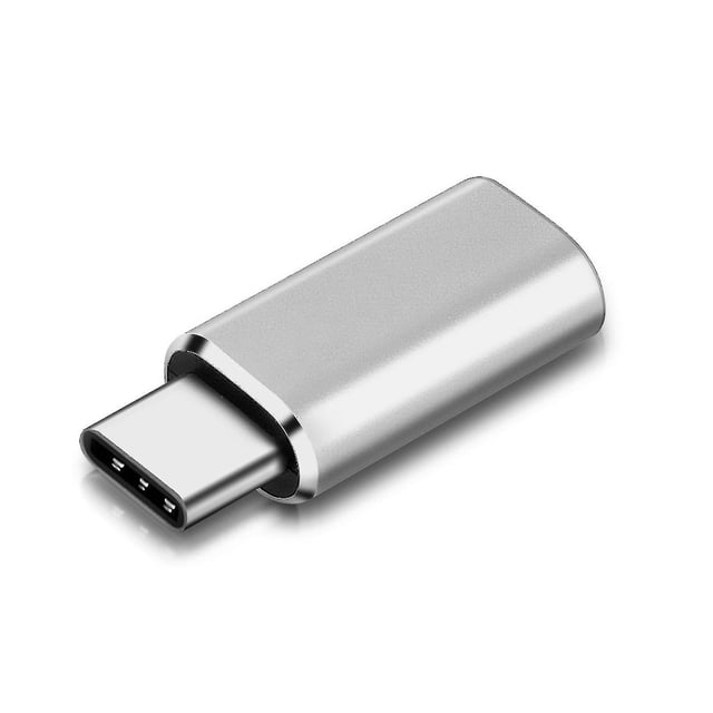 Adaptador Lightning Hembra USB C YONGSHENG Carga y Sincronización Plata