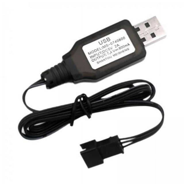 Cable cargador USB para coche RC,Cable cargador USB con conector enchufe 1/12 coche RC,Cable de carga USB escala 1:12 Accesorios para coche RC,Juguetes de control remoto Pieza de reparación