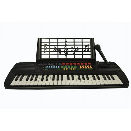 Bridgecraft USA Child's Toy 49 Key Electronic Keyboard Piano - Black