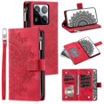 thumbnail image 1 of Style 006 For Xiaomi 15 Pro Wallet Case PU Leather Phone Cover Mandala Flower Pattern - Grey, 1 of 5