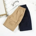 thumbnail image 4 of Ticikt Boy's Summer Khaki Shorts, Boys Shorts School Uniform Flat Front Twill Chino Shorts,Color:Blue,6-7 Years, 4 of 9