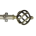 thumbnail image 3 of 13/16" Dia Adjustable 48-84 inch Curtain Rod with Jinx Finials - Antique Brass,(4842-484), 3 of 3