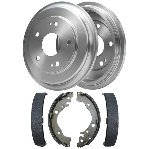 Detroit Axle - Rear Brake Kit for 2006-2015 Honda Civic Brake Drums Brakes Shoes 2007 2008 2009 2010 2011 2012 2013 2014 Replacement