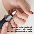 thumbnail image 3 of Rechargeable Electric Nail Drill 15-Speed Manicure Tool with Ceramic Bits - Portable Nail File for Acrylic Gel Cuticle Removal - LCD Display USB, 3 of 7