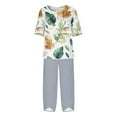 thumbnail image 4 of Qiopertar Ensemble Décontracté pour Femmes Col Rond Manches Courtes et Pantalon Impression Numérique Deux Pièces Liquidation Livraison Gratuite à Moins de 5$ jusqu'à 90 % de Réduction, 4 of 5