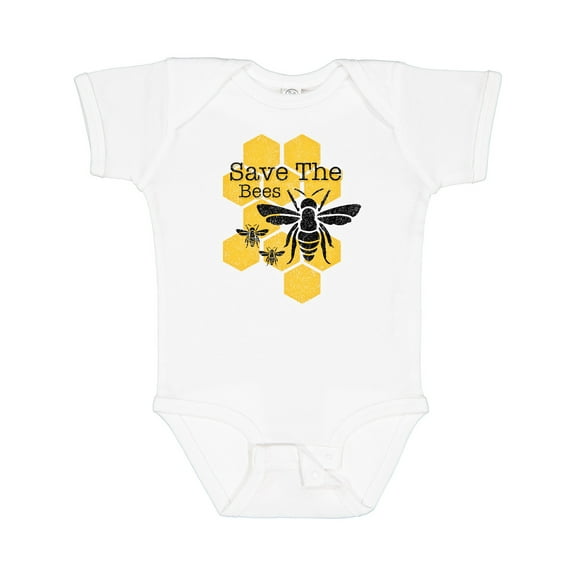 Inktastic Honeycomb Save the Bees Boys or Girls Baby Bodysuit